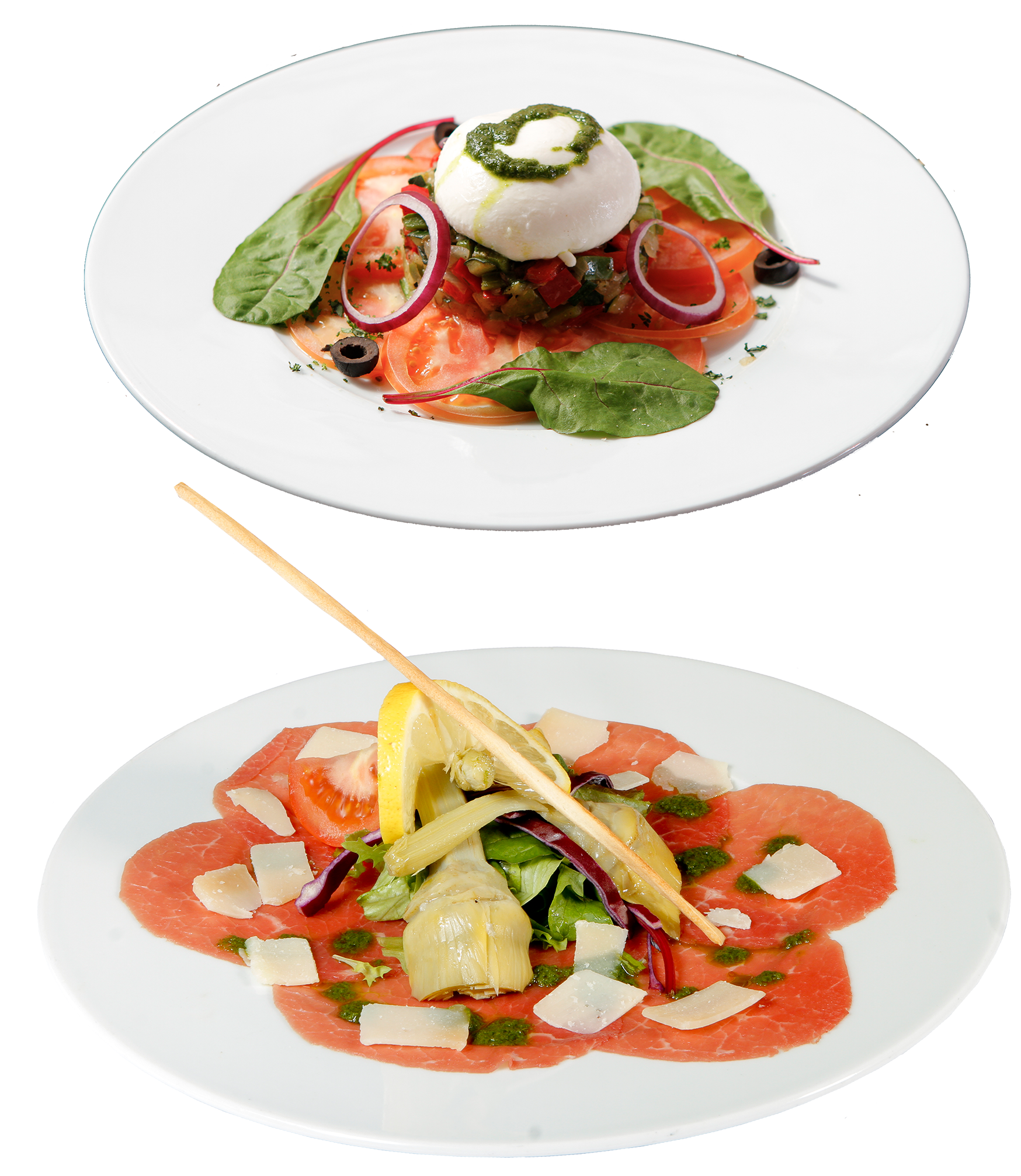 Mozzarella burrata + Carpaccio